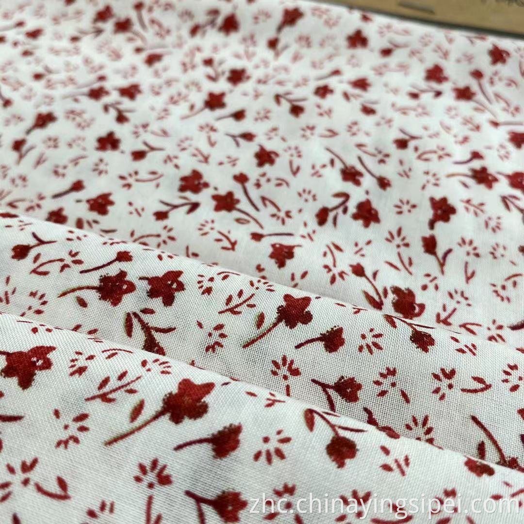 45s最早的图案花软印花fuli crepe 100％粘液面料